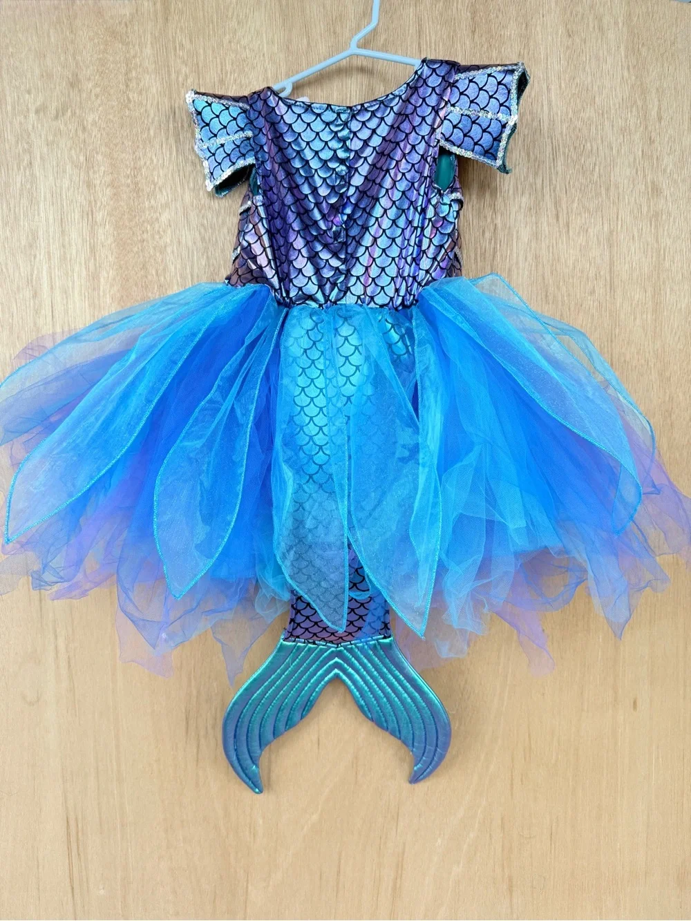 Gillian’s Closet Mermaid Costume Dress Blue Purple Tulle Tail Fin Size 5